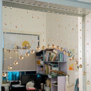 ビーズカーテン　ハート　アヒル ビーズのれん ビーズカーテン ビーズ ハンドメイドビーズ レトロ